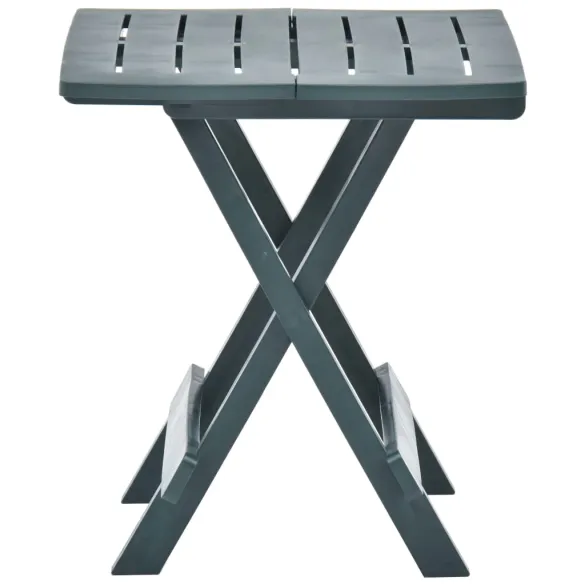 Masă Grădină Pliabilă Verde - Plastic Rezistent