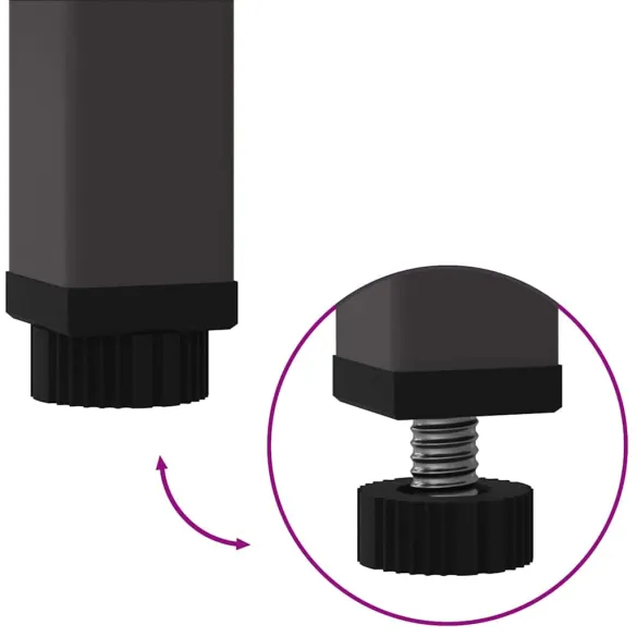 Ghiveci Ridicat Metal Grădină - Negru 60x26x45 cm