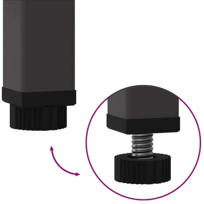 Ghiveci Ridicat Metal Grădină - Negru 60x26x45 cm