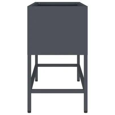 Ghiveci Ridicat Oțel Antracit 60x26x45 cm - Livrare Gratuită