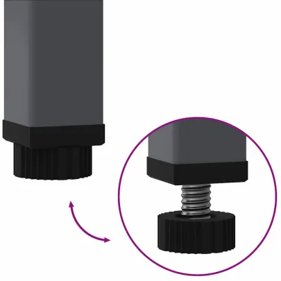 Ghiveci Ridicat Oțel Antracit 60x26x45 cm - Livrare Gratuită