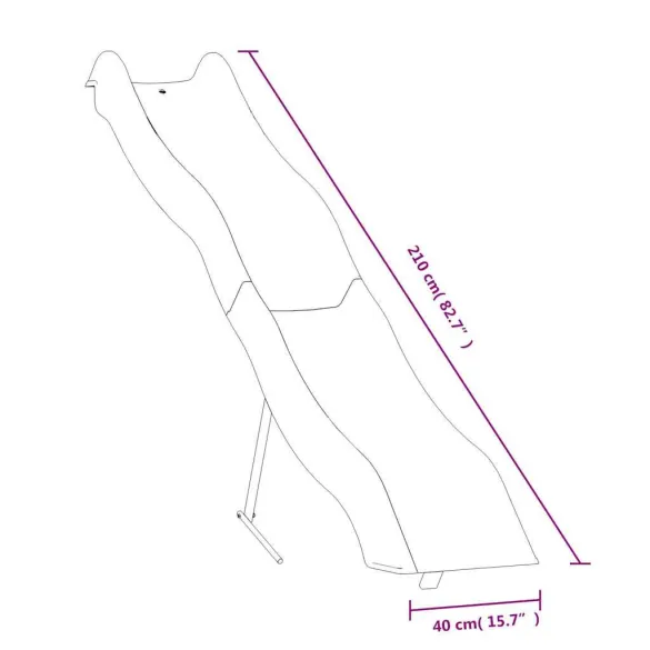 Tobogan Copii Albastru - Polipropilenă Rezistentă - Livrare Gratuită