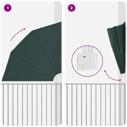 Ecran Intimitate Balcon Verde 210x210 cm | Livrare Gratuita