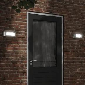 Corpuri Iluminat Exterior Perete 2 buc - Argintiu Oțel Inox