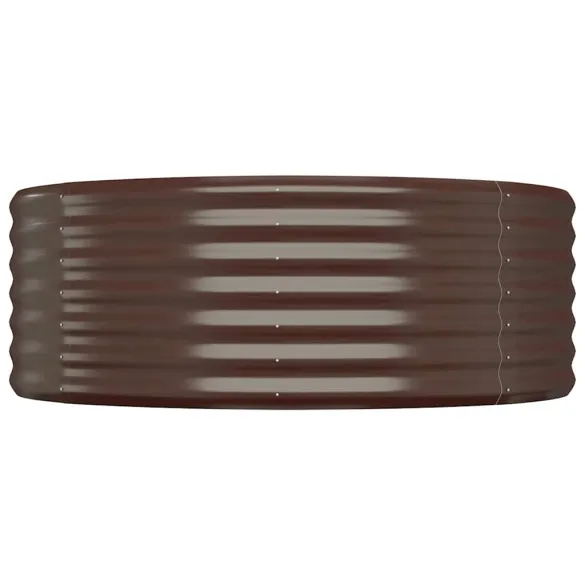 Jardinieră Grădină Maro Oțel Galvanizat 100x100x36 cm