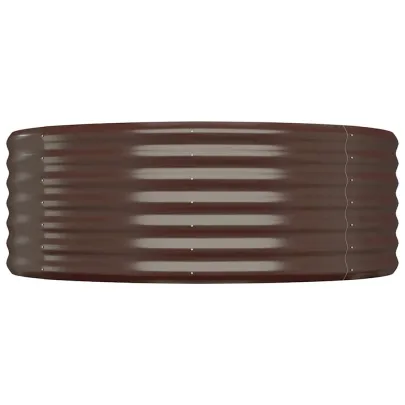 Jardinieră Grădină Maro Oțel Galvanizat 100x100x36 cm