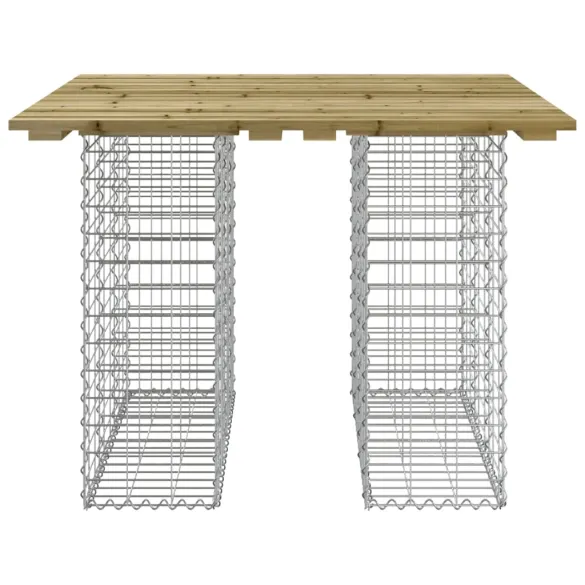 Bancă Grădină Design Gabion - Lemn Pin Impregnat | Comandă Acum