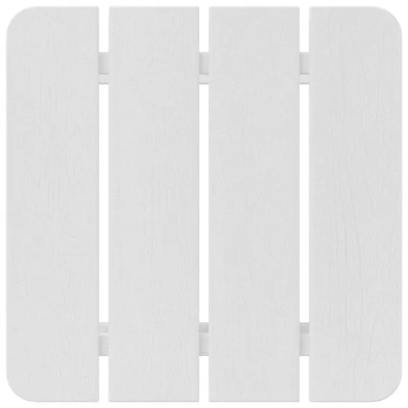 Masă Laterală Adirondack Alb HDPE | Grădină și Terasă