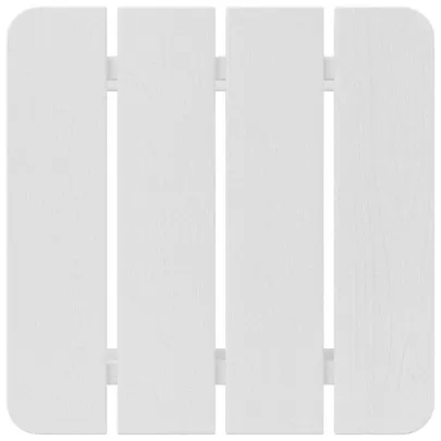 Masă Laterală Adirondack Alb HDPE | Grădină și Terasă