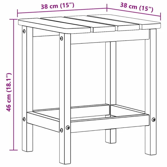 Masă Laterală Adirondack Bleumarin HDPE | Exterior