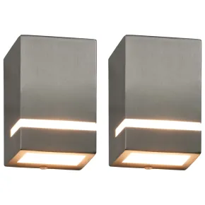 Lămpi Perete Exterior Argintiu 35W - Set 2 bucăți