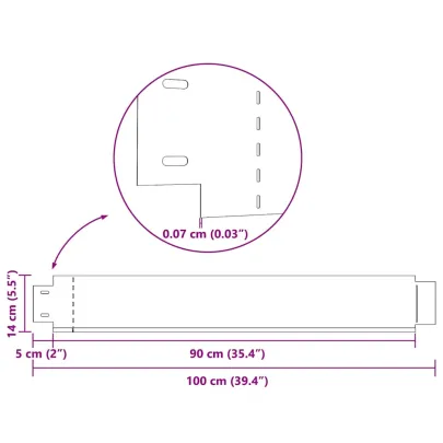 Gard Gazon Flexibil - 10 Plăci Oțel Zincat 100x14 cm