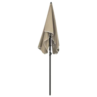Umbrelă Grădină cu Stâlp - Gri Taupe 200x130 cm