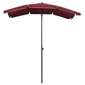 Umbrelă de Grădină Roșu Bordo cu Stâlp - 200x130 cm 2