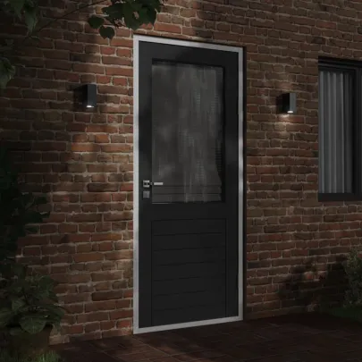 Lămpi LED Exterioare de Perete Negru - Aluminiu Turnat