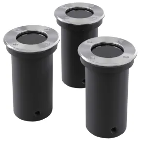 Spoturi Grădină Rotunde 3 bucăți - Iluminat Exterior