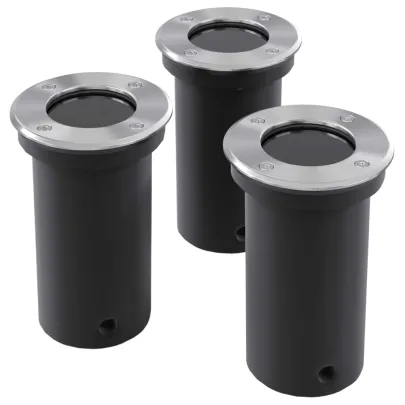 Spoturi Grădină Rotunde 3 bucăți - Iluminat Exterior