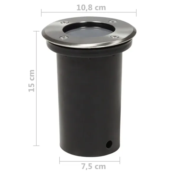 Spoturi Grădină Rotunde 3 bucăți - Iluminat Exterior