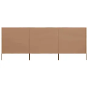 Paravan Anti-Vânt 3 Panouri Gri Taupe 400x80 cm