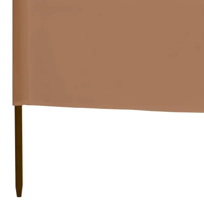 Paravan Anti-Vânt 3 Panouri Gri Taupe 400x80 cm