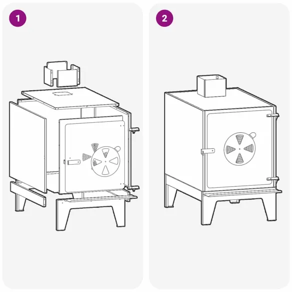 Aragaz Camping Negru cu Ventilație | Livrare Gratuită Aragaz Camping Negru cu Ventilație | Livrare Gratuită