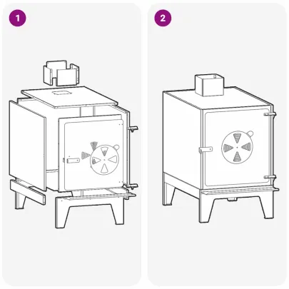 Aragaz Camping Negru cu Ventilație | Livrare Gratuită