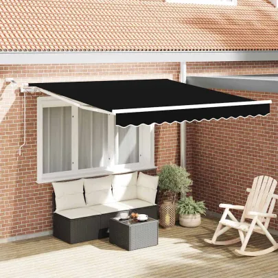Cortină Retractabilă Negru 300x250 cm | Livrare Gratuită