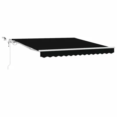 Cortină Retractabilă Negru 300x250 cm | Livrare Gratuită