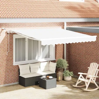 Cortină Retractabilă Albă 300x250 cm | Ușoară și Elegantă