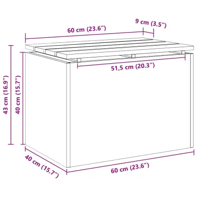 Bancă Grădină Albă Oțel 60x40x43 cm - Livrare Gratuită
