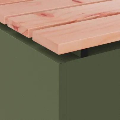 Bancă Grădină Olivengrønn 60x40x43 cm Oțel | Livrare Gratuită