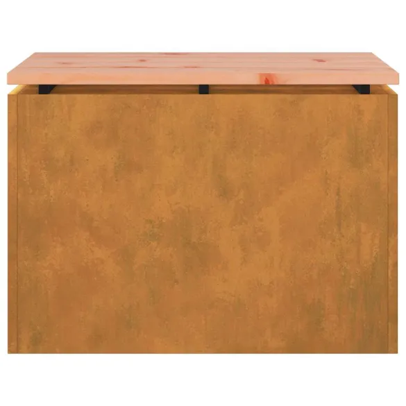 Bancă Grădină Rustică Oțel Ruginit 60x40x43 cm