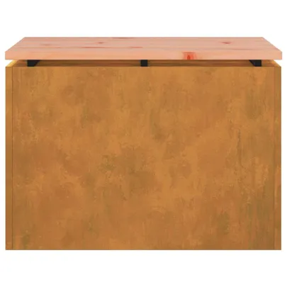 Bancă Grădină Rustică Oțel Ruginit 60x40x43 cm