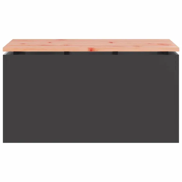 Bancă Grădină Negru Oțel 80cm - Livrare Gratuită