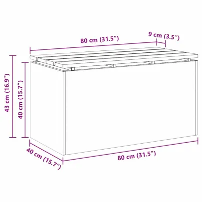 Bancă Grădină Albă Oțel 80x40x43 cm - Livrare Gratuită