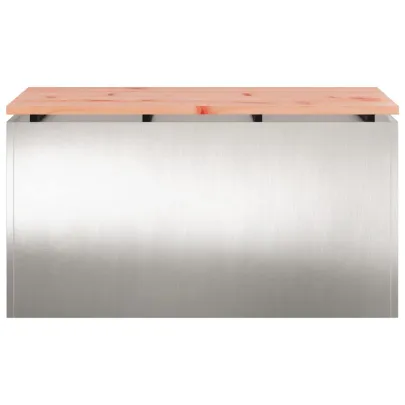 Bancă Grădină Argintiu Oțel Inoxidabil 80x40x43 cm