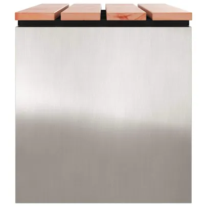 Bancă Grădină Argintiu Oțel Inoxidabil 80x40x43 cm