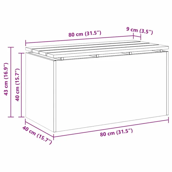 Bancă Grădină Rustică 80cm - Oțel Rezistent | Livrare Gratuită