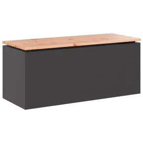 Bancă Grădină Oțel Negru 100x40x43 cm - Livrare Gratuită 2