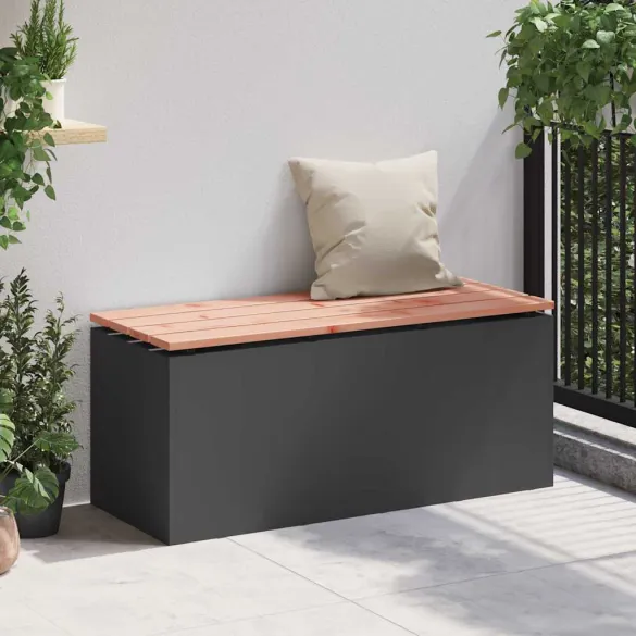 Bancă Grădină Oțel Negru 100x40x43 cm - Livrare Gratuită Bancă Grădină Oțel Negru 100x40x43 cm - Livrare Gratuită