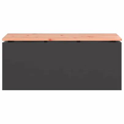 Bancă Grădină Oțel Negru 100x40x43 cm - Livrare Gratuită