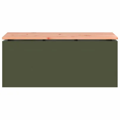 Bancă Grădină Olivengrønn Oțel 100x40x43 cm - Livrare Gratuită