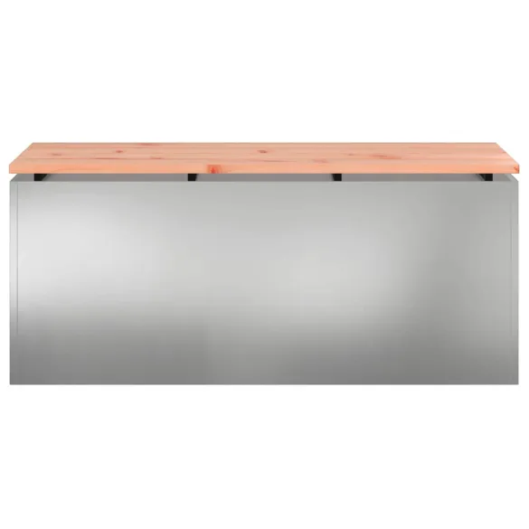 Bancă Grădină Argintiu Oțel Galvanizat - Livrare Gratuită