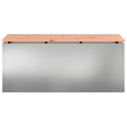 Bancă Grădină Argintiu Oțel Galvanizat - Livrare Gratuită