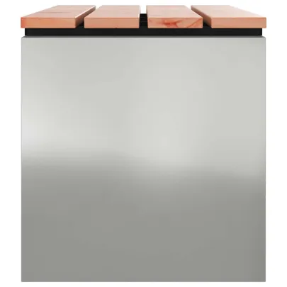 Bancă Grădină Argintiu Oțel Galvanizat - Livrare Gratuită