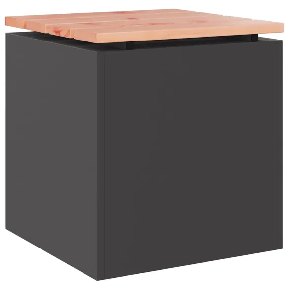 Bancă Grădină Modernă Oțel Negru 40x40x43 cm Bancă Grădină Modernă Oțel Negru 40x40x43 cm