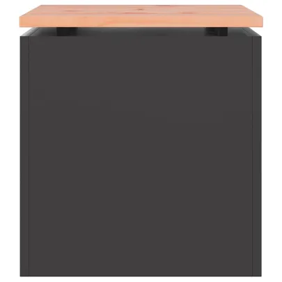 Bancă Grădină Modernă Oțel Negru 40x40x43 cm