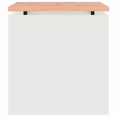 Bancă Grădină Albă 40x40x43 cm Oțel | Livrare Gratuită