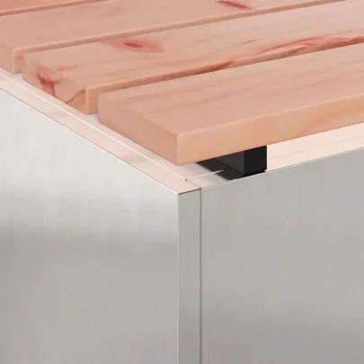 Bancă Grădină Argintiu Oțel Inoxidabil 40x40x43 cm