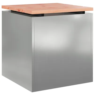 Bancă Grădină Argintiu Oțel Galvanizat 40x40x43 cm